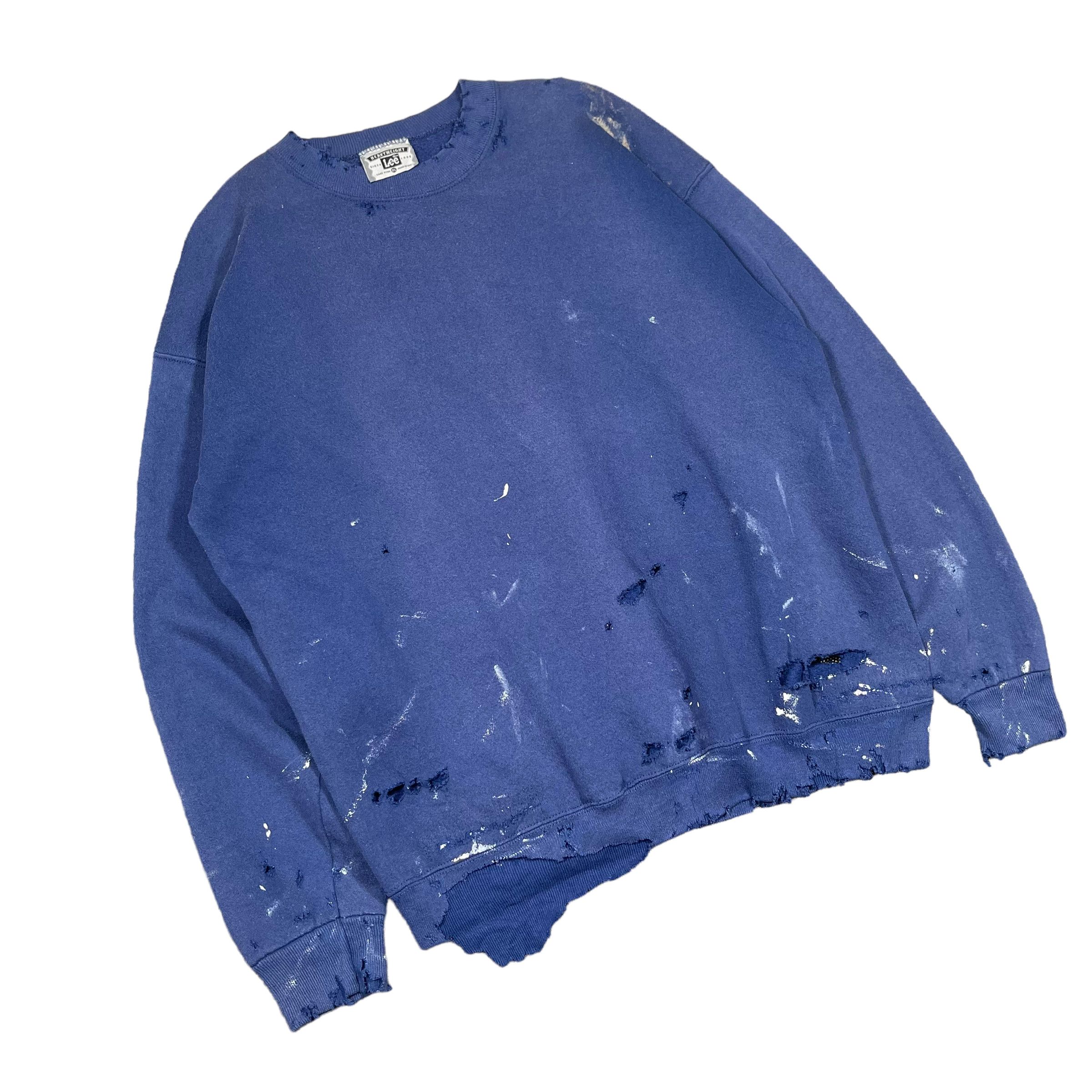 Vintage Vintage LEE Sun Faded Trashed Painter Dope Crewneck Size US XL / EU 56 / 4 - 2 Thumbnail