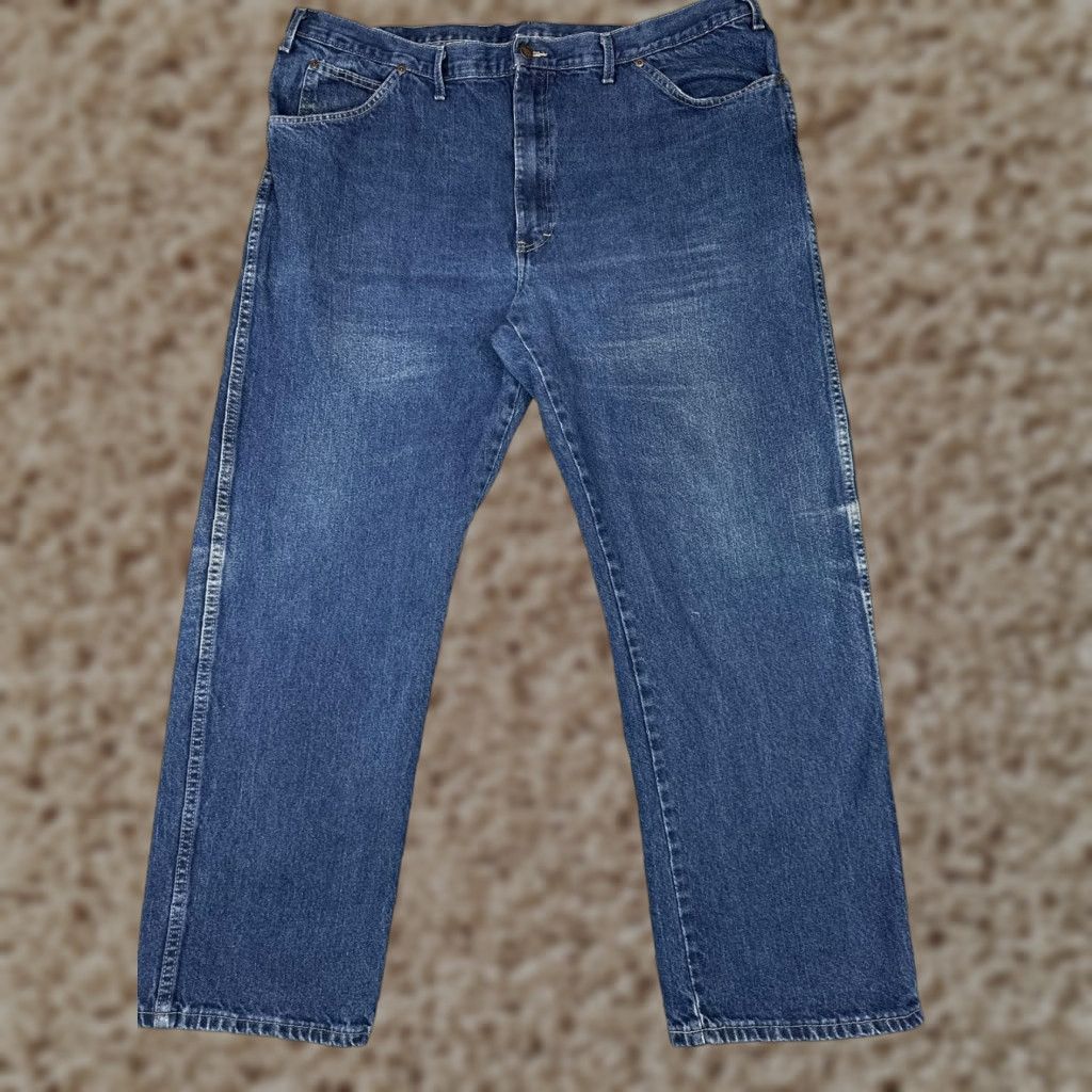 Dickies Dickies Jeans Mens 44x32 Blue Denim Straight Leg Zip Fly 5 Pocket Workwear Size US 44 / EU 60 - 1 Thumbnail