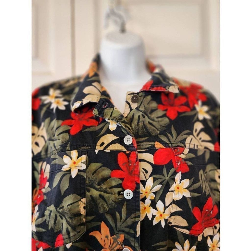Chicos Chico's Floral Blouse Size L / US 10 / IT 46 - 2 Thumbnail