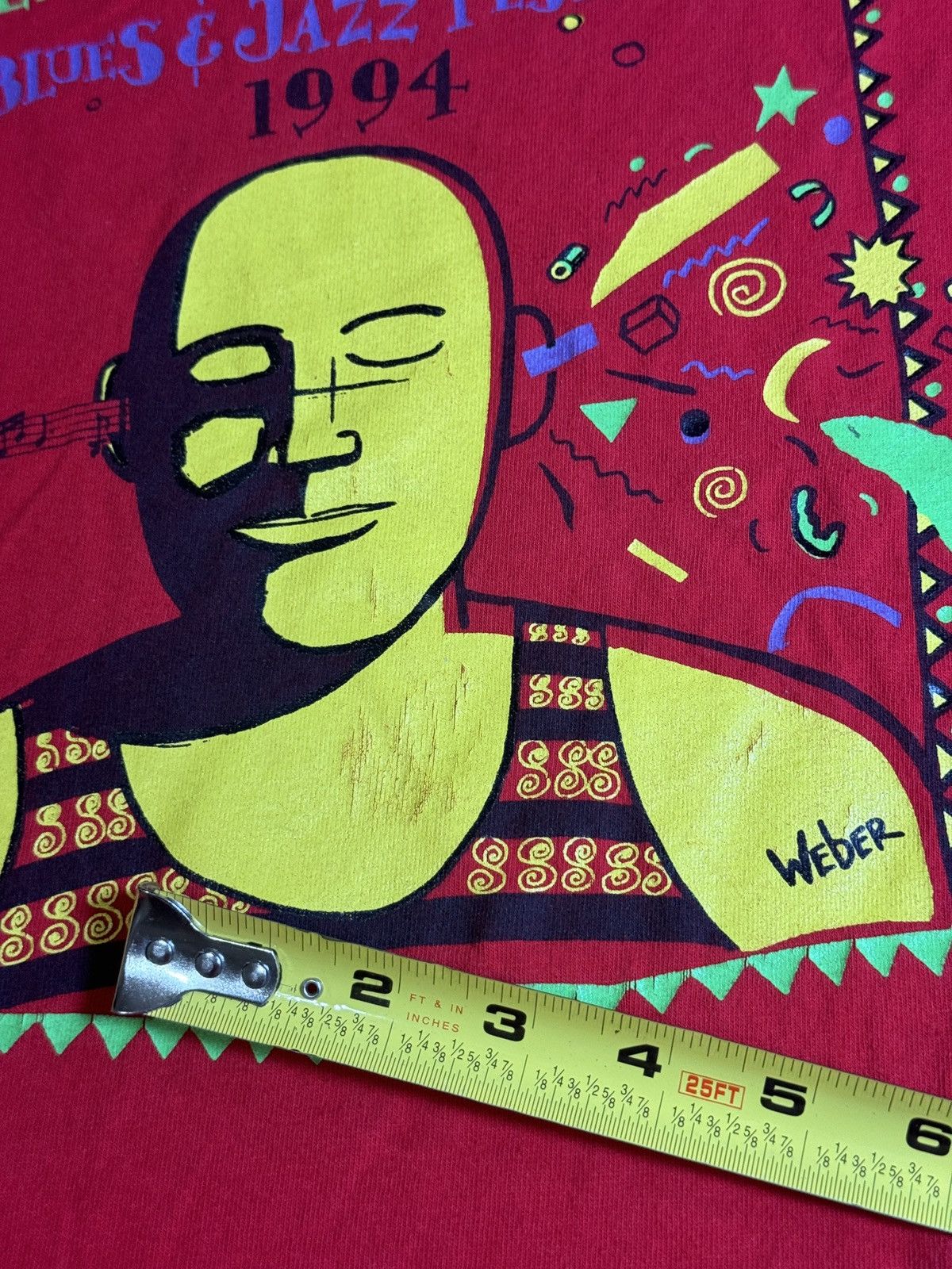 Fruit Of The Loom × Vintage Vtg 90s Blues Jazz Festival Erie Art Museum 1994 T Shirt Size US XL / EU 56 / 4 - 7 Thumbnail