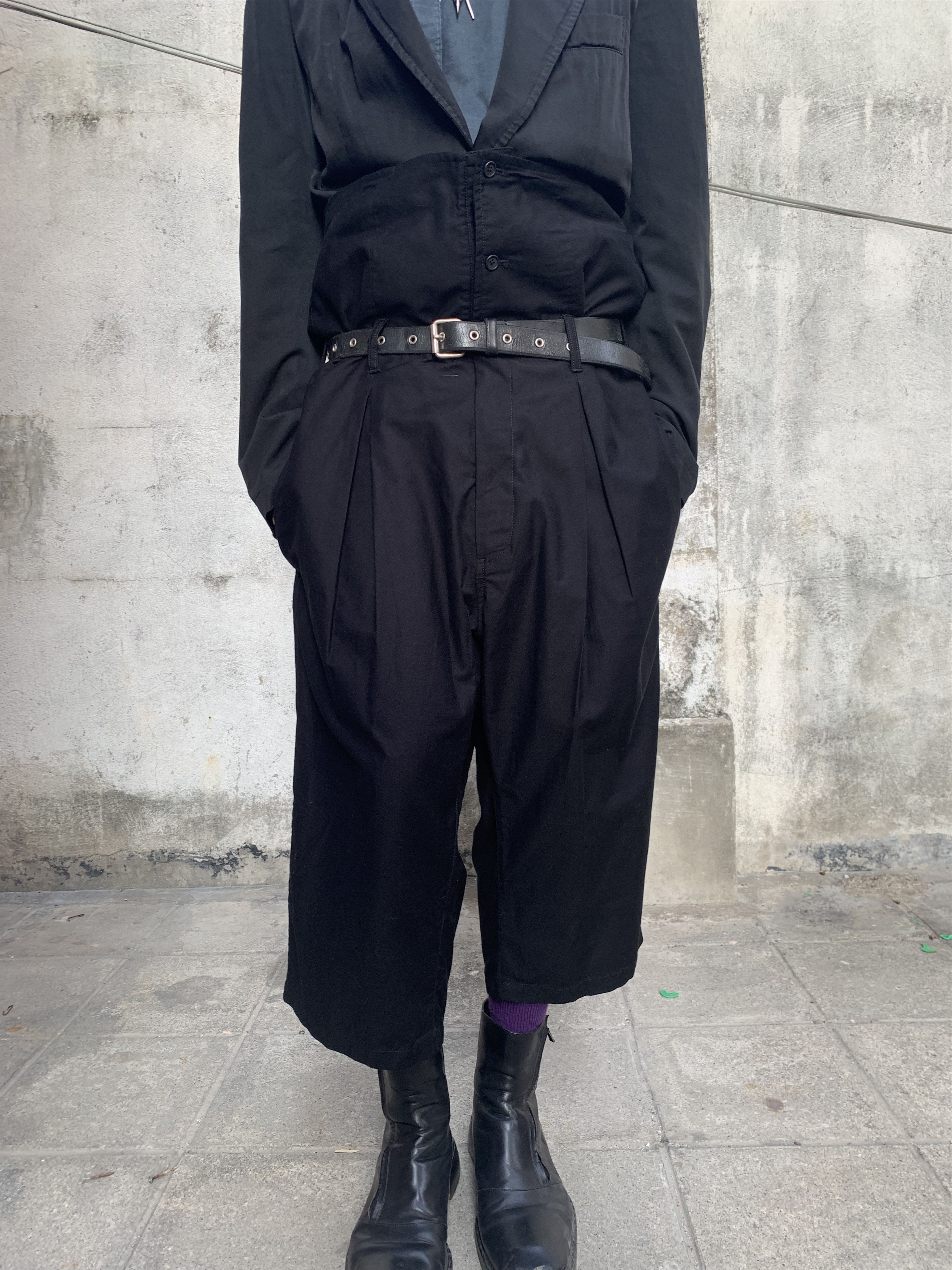 Yohji Yamamoto Yohji Yamamoto Pour Homme Hi-Waist Cropper Pants Size US 32 / EU 48 - 2 Thumbnail