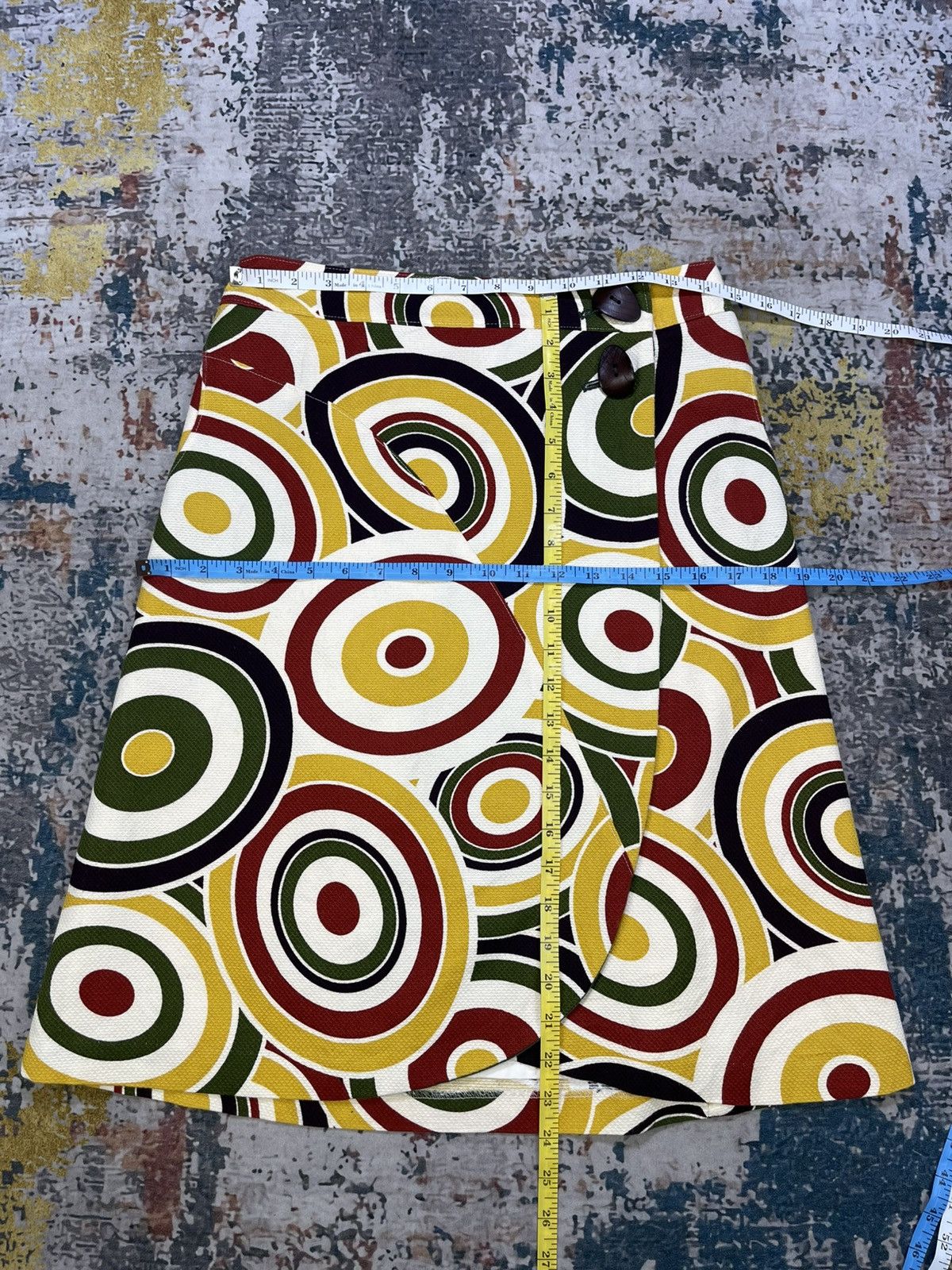 Japanese Brand Sortir Retro 70s Style A-Line Circular Mini Skirt Size 26" / US 2 / IT 38 - 10 Thumbnail