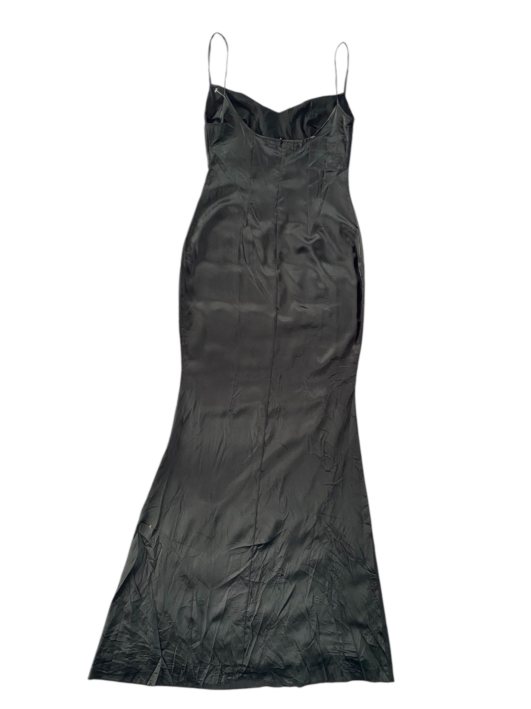 Designer John Paul Ataker Black Silky Dress Size S / US 4 / IT 40 - 2 Thumbnail