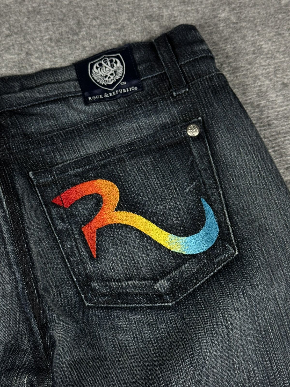 Japanese Brand × Rock & Republic Y2K Rock Republic embroidered pants Size 28" / US 6 / IT 42 - 5 Thumbnail