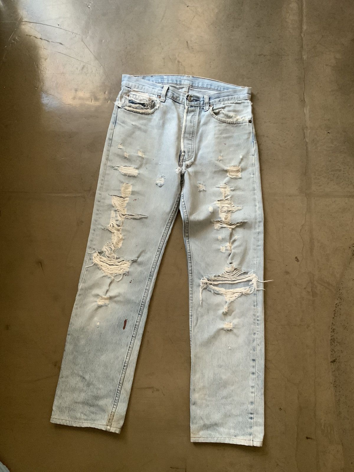Levi's × Vintage Distressed Denim Size US 31 - 2 Thumbnail
