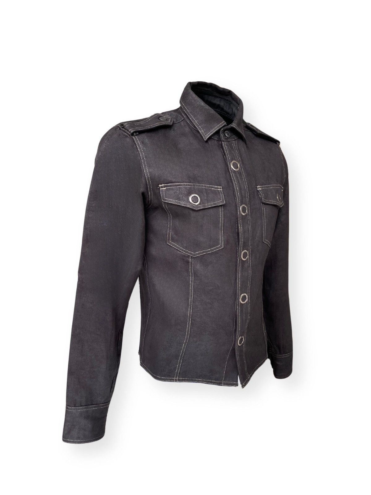 Japanese Brand Tornado Mart Denim Suede Coated Jacket Size US M / EU 48-50 / 2 - 2 Thumbnail