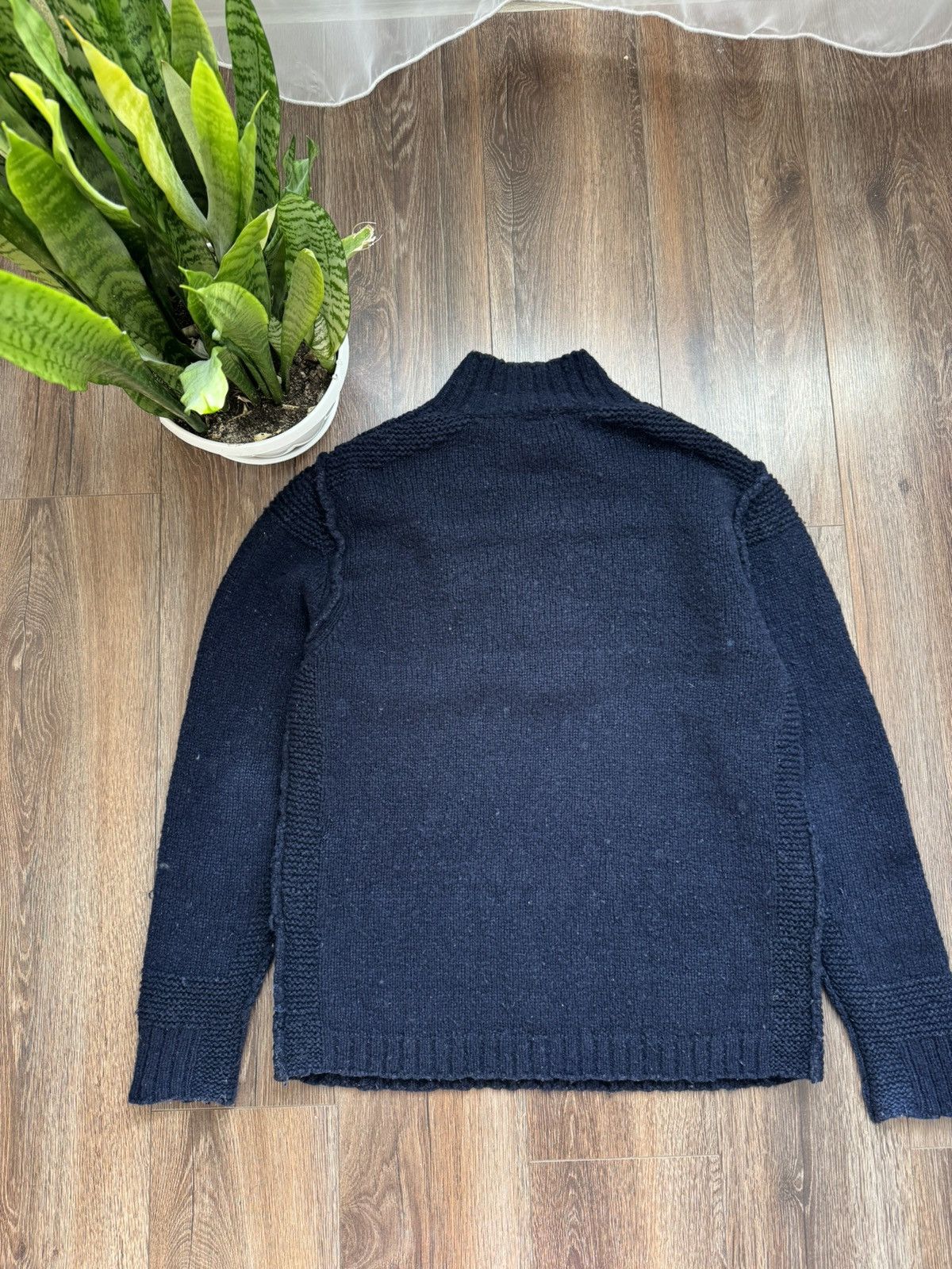 C.P. Company Vintage C.P Company men’s navy blue knited 1/3 zip sweater Size US XL / EU 56 / 4 - 10 Thumbnail