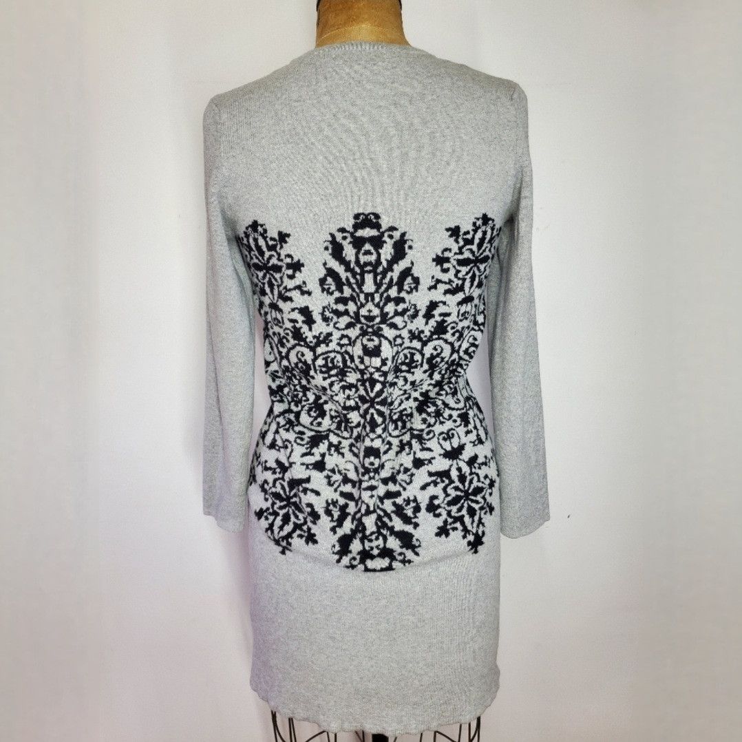 Other Sandra Darren Size L Sweater Dress Grey Black Knit Long Size L / US 10 / IT 46 - 3 Thumbnail