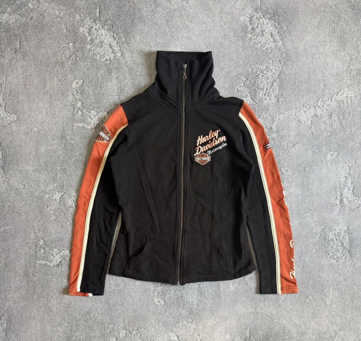 Harley Davidson Harley Davidson S zip turtleneck pullover sweater knit faded Size S / US 4 / IT 40 - 11 Thumbnail