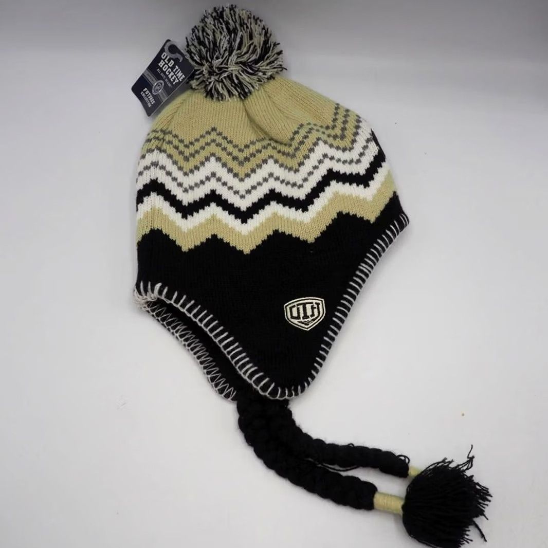 Vintage Old Time Hockey Pittsburgh Penguins NHL Hockey Hat Beanie Unisex Adults XS XS? Size ONE SIZE - 2 Thumbnail