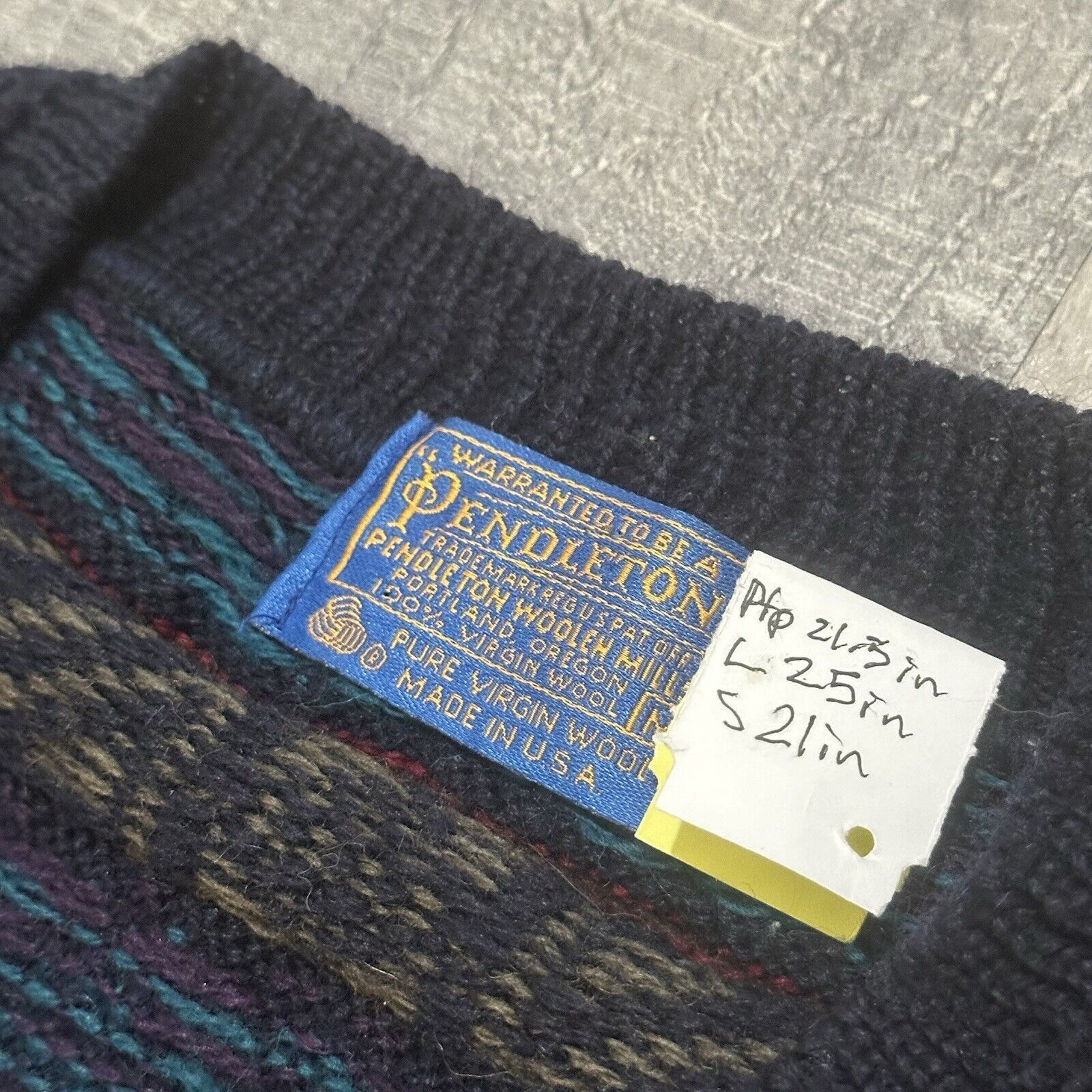 Pendleton Vintage 80s Pendleton Fair Isle Wool V Neck Red Blue Black Size US M / EU 48-50 / 2 - 6 Thumbnail