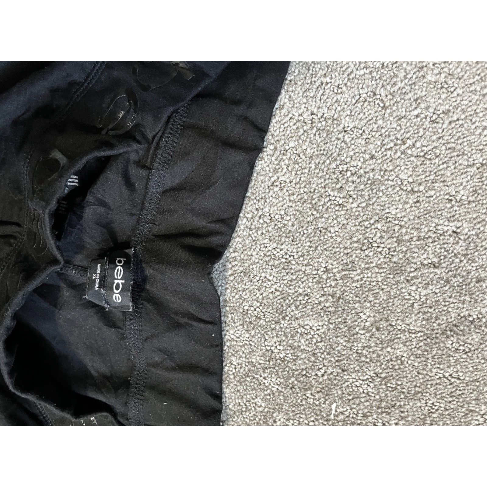 Bebe Bebe Sports Shorts Leggings Women XL Black Logo Embroidered Pockets Size 40" / US 18 - 4 Thumbnail