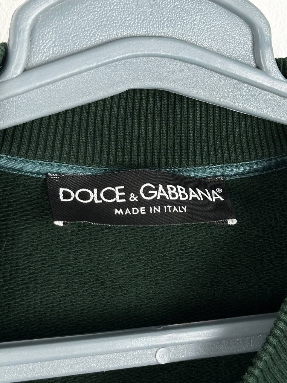 Dolce & Gabbana Men’s Dolce & Gabbana Green Leather Logo Sweatshirt Size US M / EU 48-50 / 2 - 6 Thumbnail