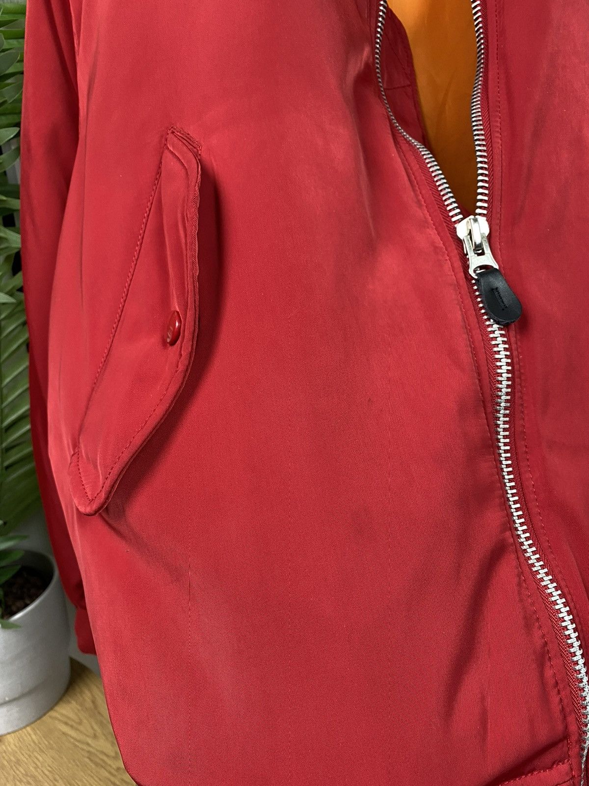 Vintage MA-1 Bomber Jacket Free size Men Red Military style Size US L / EU 52-54 / 3 - 9 Thumbnail