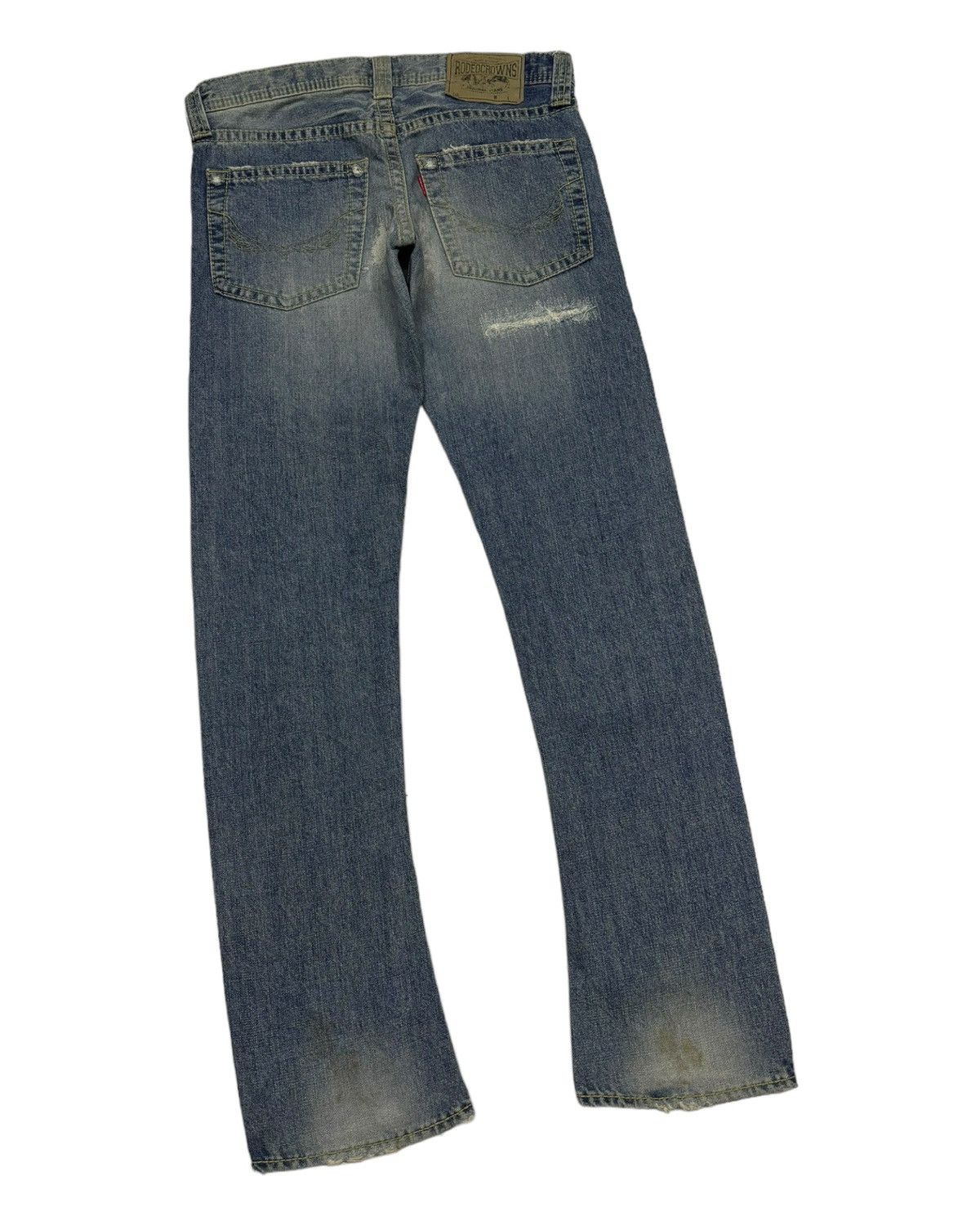 If Six Was Nine Vintage Flare Jeans Japan Rodeo Crown Distressed Denim Size 31" - 4 Thumbnail