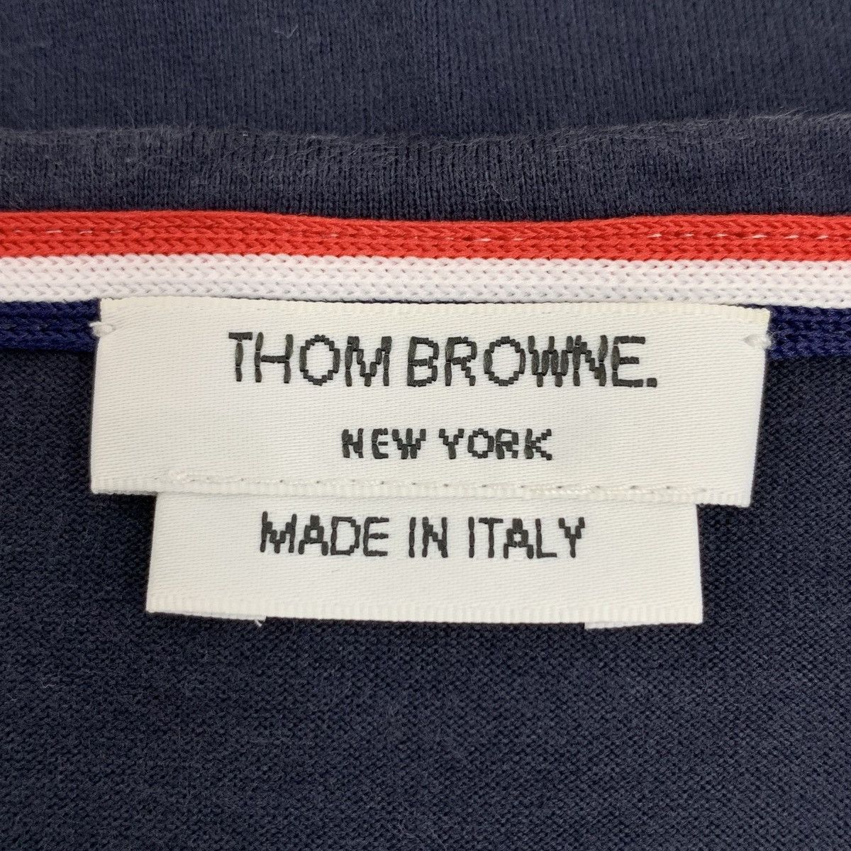 Thom Browne THOM BROWNE navy blue striped cotton short sleeve T-shirt Size US L / EU 52-54 / 3 - 6 Thumbnail