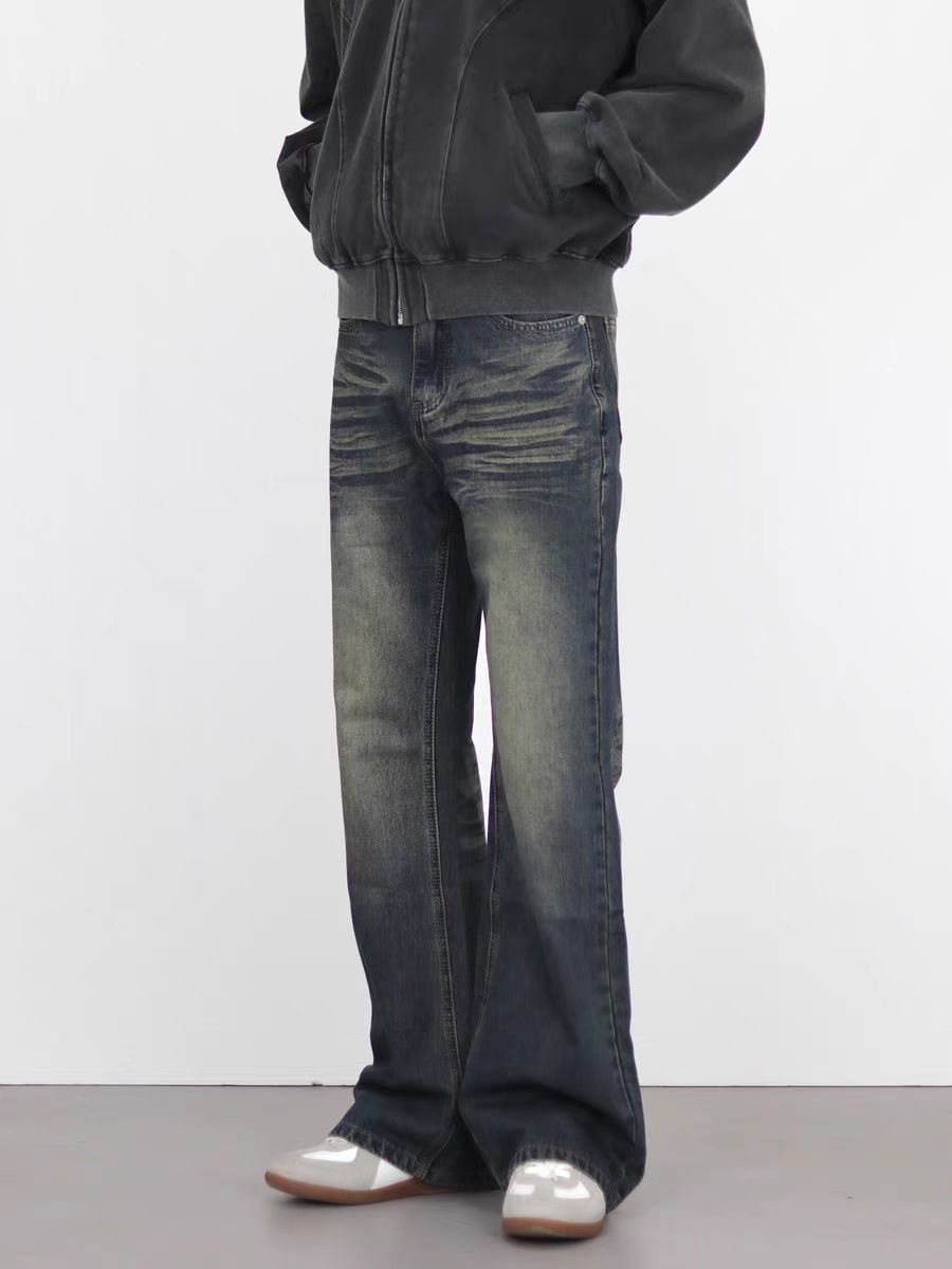 Japanese Brand × Jean Vintage Blue Denim Micro Flare Loose Straight Leg Pants Size US 33 - 2 Thumbnail