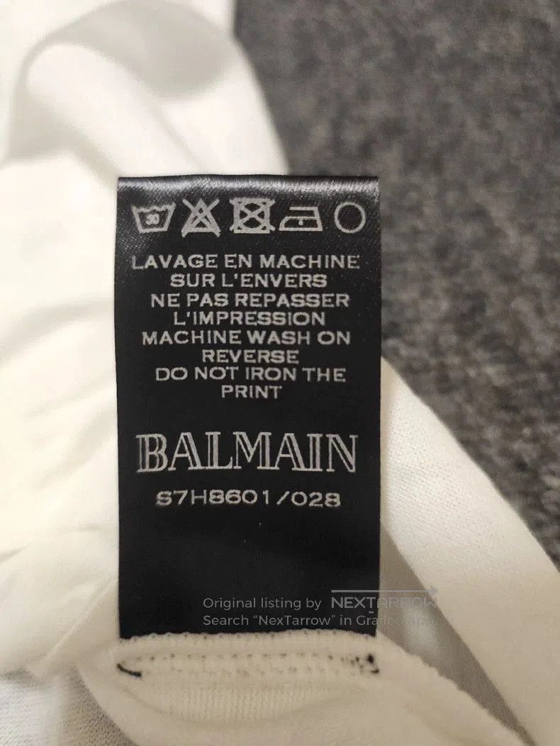 Balmain Balmain White Short Sleeve Graphic T. Size US S / EU 44-46 / 1 - 5 Thumbnail