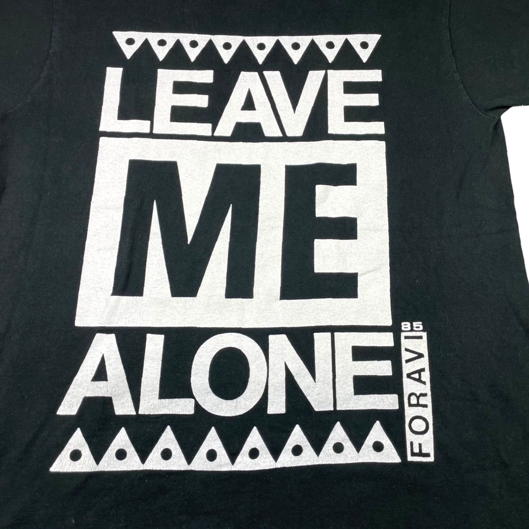 Vintage VINTAGE 1985 Foravi "Leave Me Alone" T-Shirt Black L Short Sleeve Graphic Tee Men Size US L / EU 52-54 / 3 - 2 Thumbnail