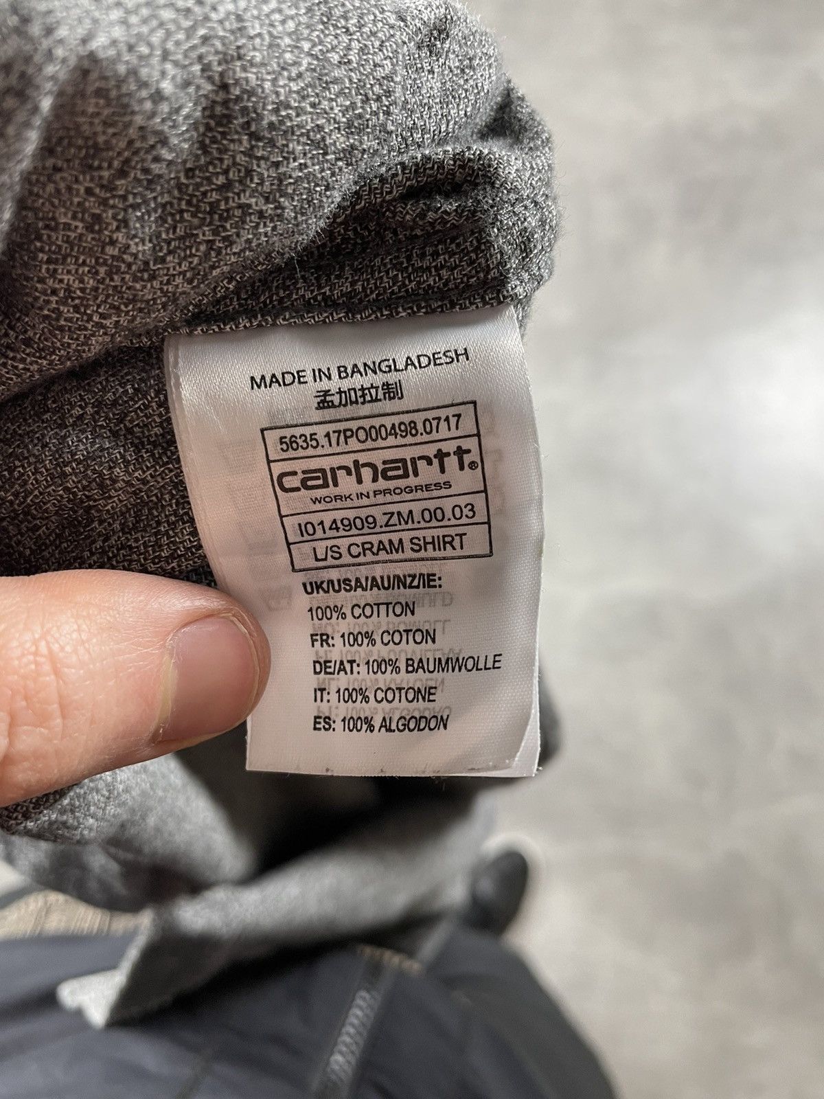Carhartt Wip × Flannel Carhartt WIP Grey Flannel Workwear Skateboarding Shirt Size US XL / EU 56 / 4 - 11 Thumbnail