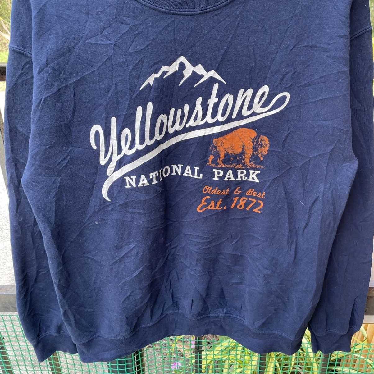 Gildan × Vintage 🔥Vintage Yellow Stone National Park Pullover Sweatshirts Size US S / EU 44-46 / 1 - 5 Thumbnail
