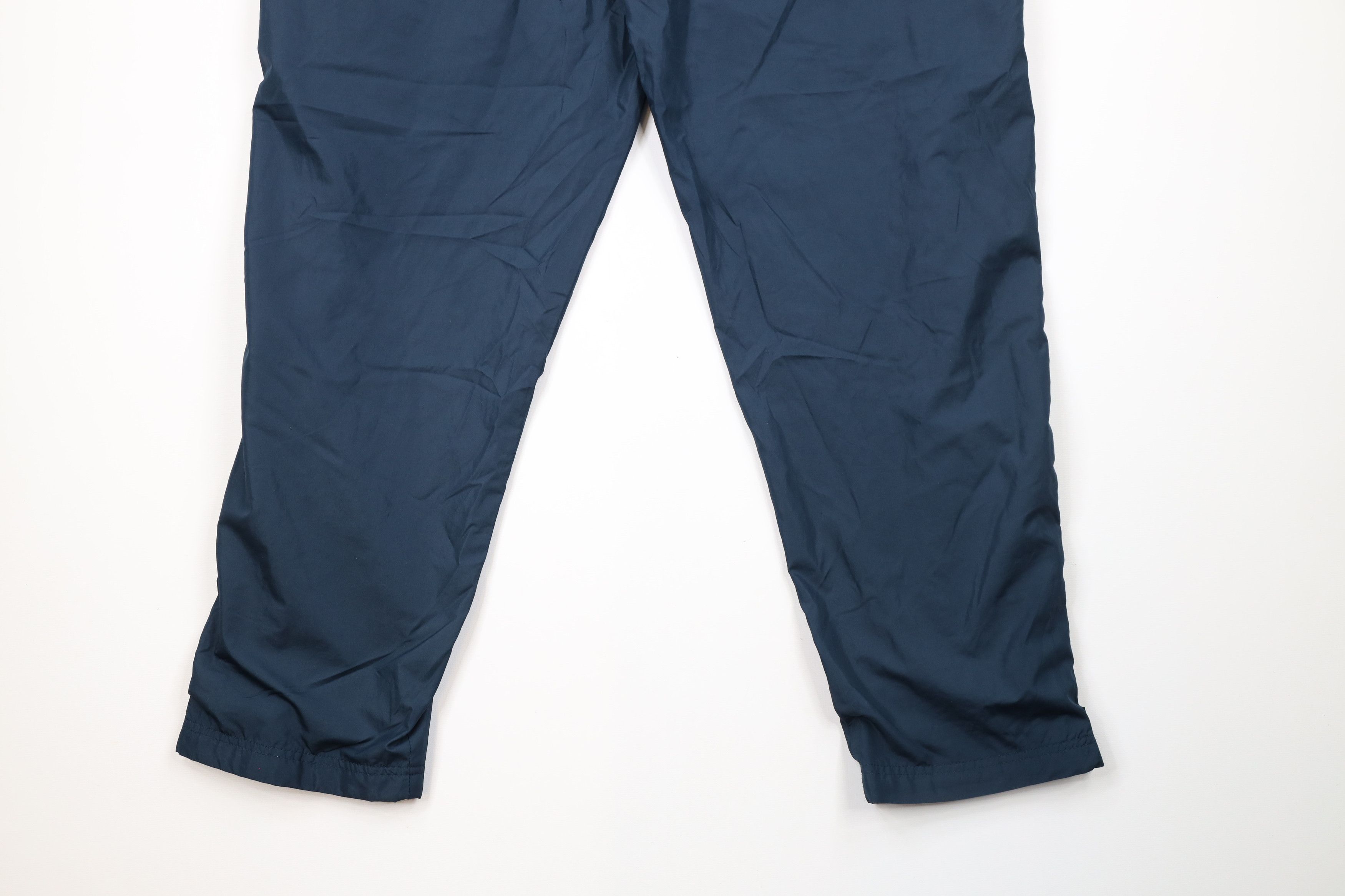 Adidas × Vintage Vintage 90s Adidas Striped Leg Lined Windbreaker Pants Blue Size US 38 / EU 54 - 13 Thumbnail