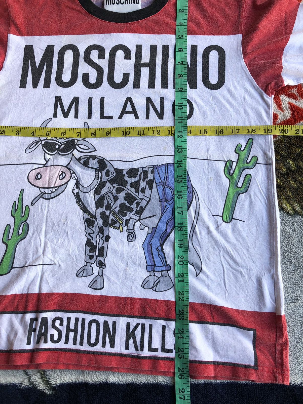 Moschino Moschino Fashion Kills Shirt Tee Size US L / EU 52-54 / 3 - 8 Thumbnail