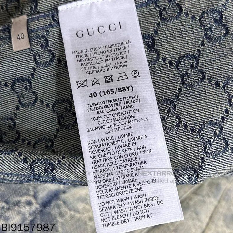 Gucci Gucci Washed denim full-print denim jacket Size S / US 4 / IT 40 - 4 Thumbnail