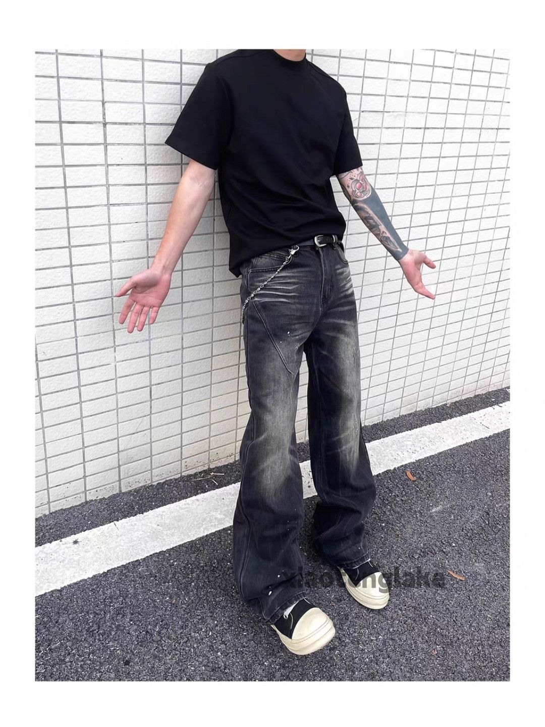 Jean Unisex washed faded cleanfit yuppie y2k punk jeans Size US 34 / EU 50 - 1 Thumbnail