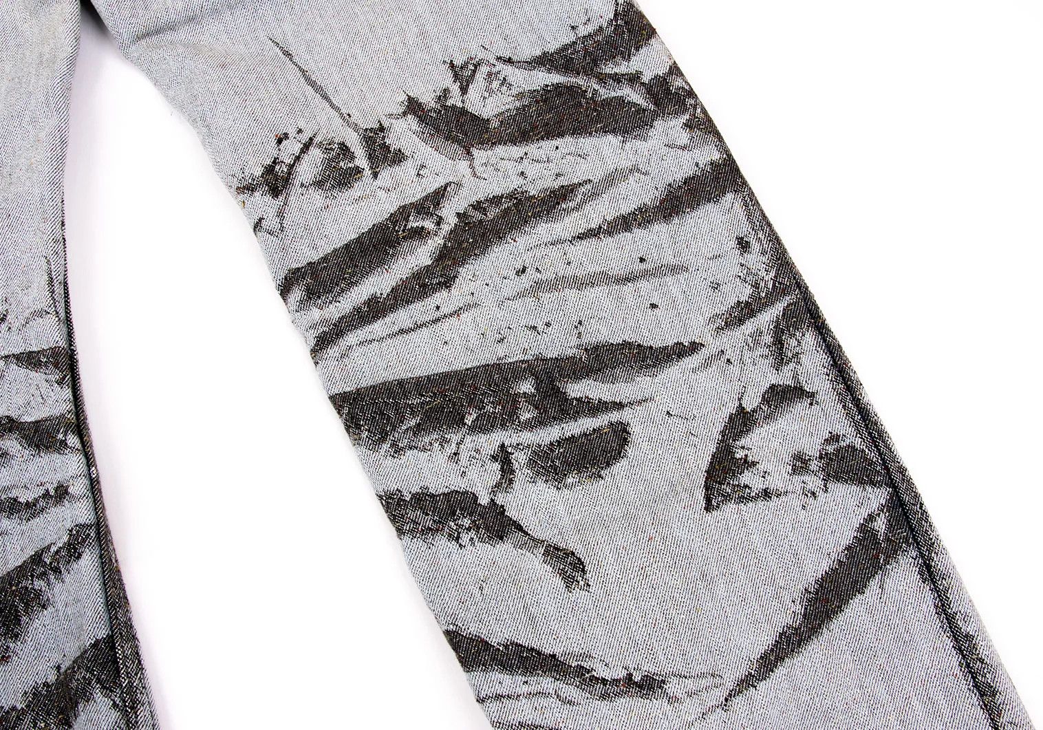 Issey Miyake Men's Washed Nepp Jacquard Denim Pants in Gray Size US 30 / EU 46 - 16 Thumbnail