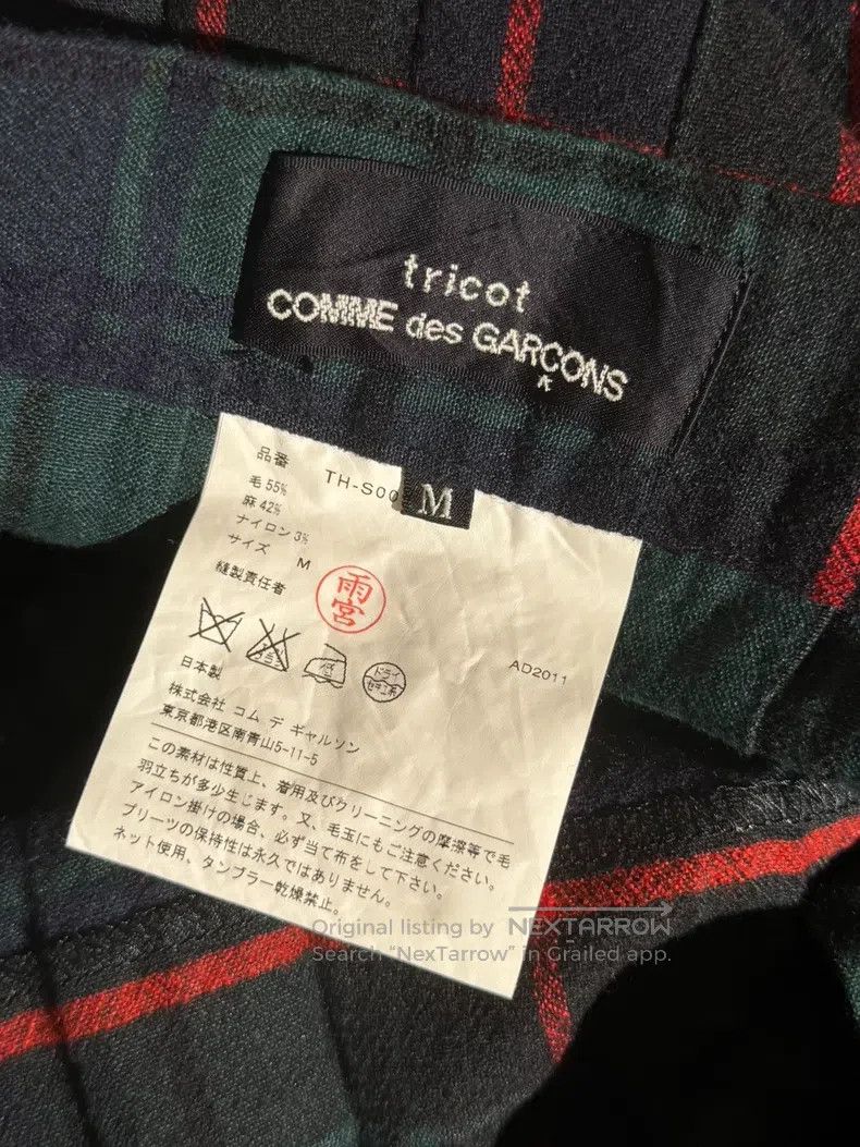 Comme des Garcons Comme Des Garcons size M Red and green check plaid pleated Size 23" - 8 Thumbnail
