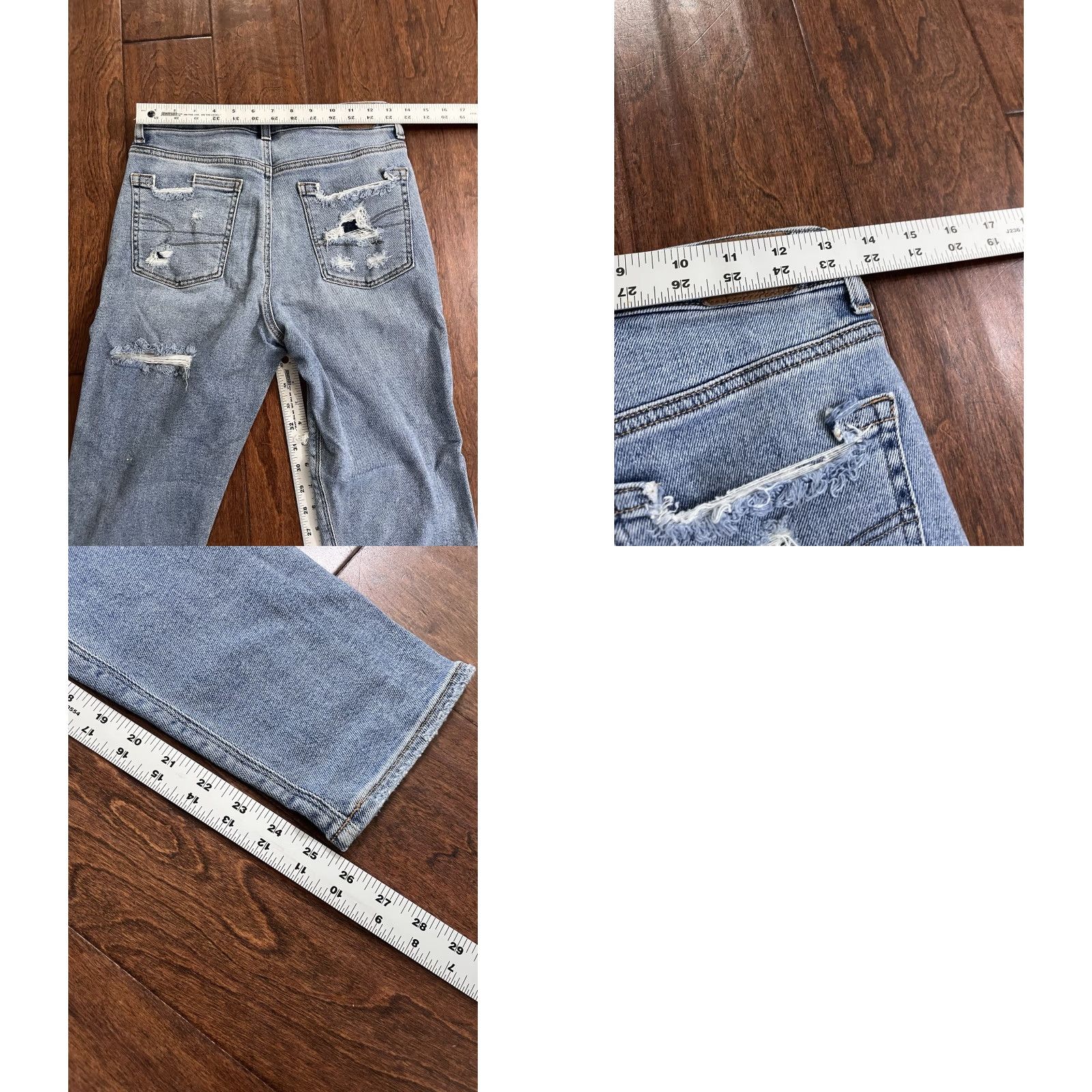 American Eagle Outfitters American Eagle Jeans Women Regular High Rise Distressed Jegging Blue 2 26in 25.5in Zip Pockets Stretch Size 26" / US 2 / IT 38 - 8 Thumbnail