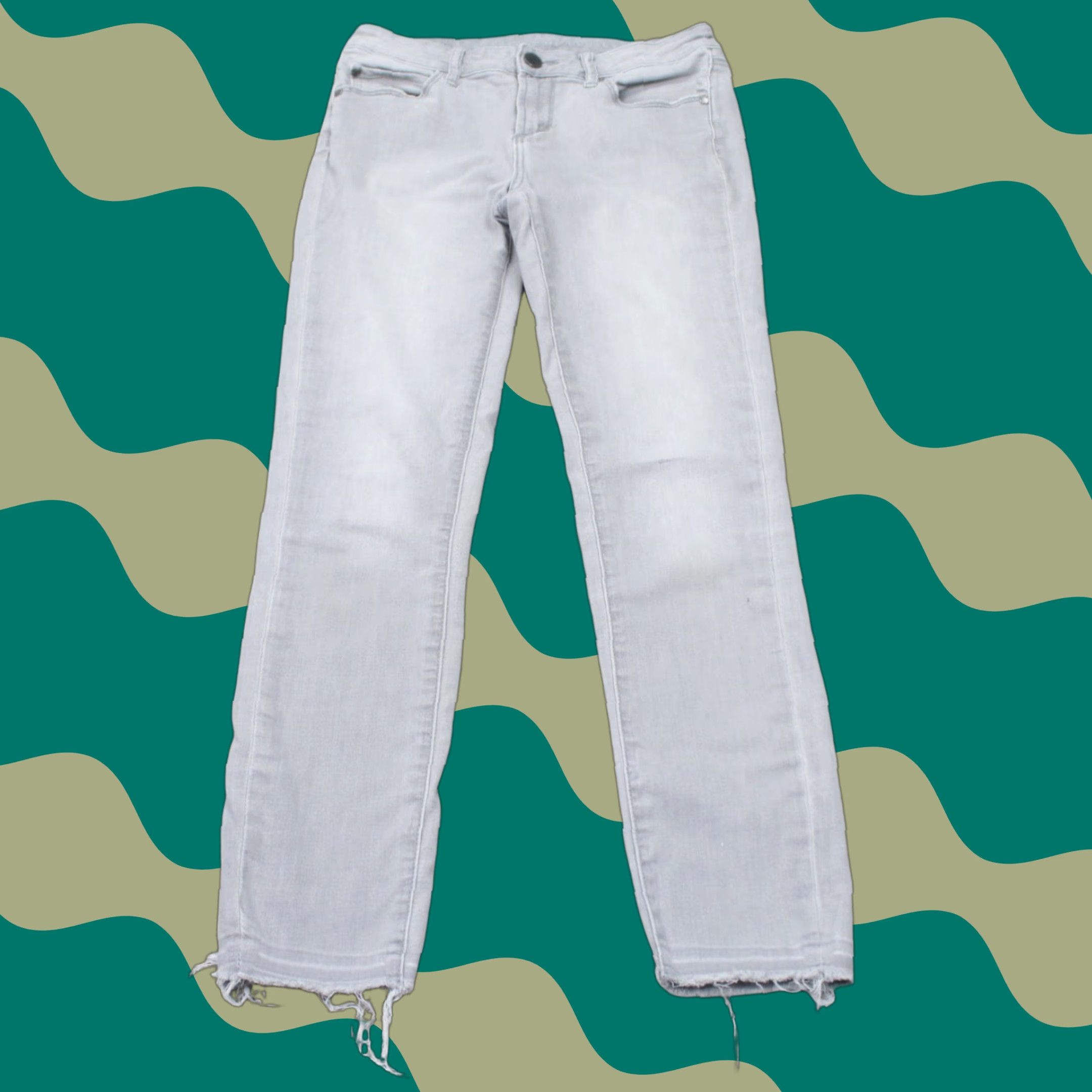 Vintage Articles of Society Jeans Womens 26 Gray Cropped Inseam 26" Regular Rise Mid 8.5-10.5 In Denim 5-Pocket Stretch Cotton Blend Crop Size 26" / US 2 / IT 38 - 1 Thumbnail