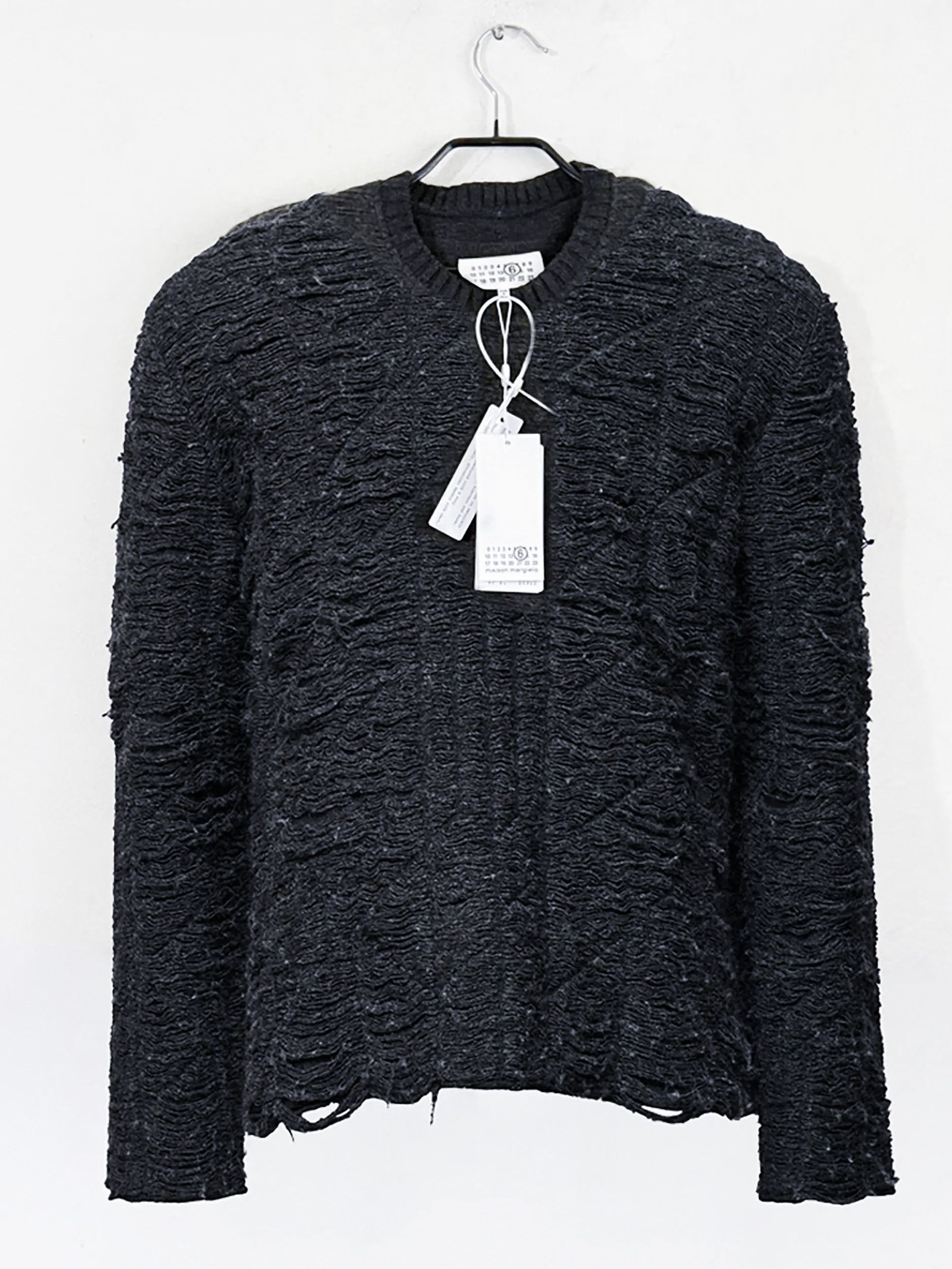 Maison Margiela Distressed-Effect Crew-Neck Jumper Size US XL / EU 56 / 4 - 1 Thumbnail