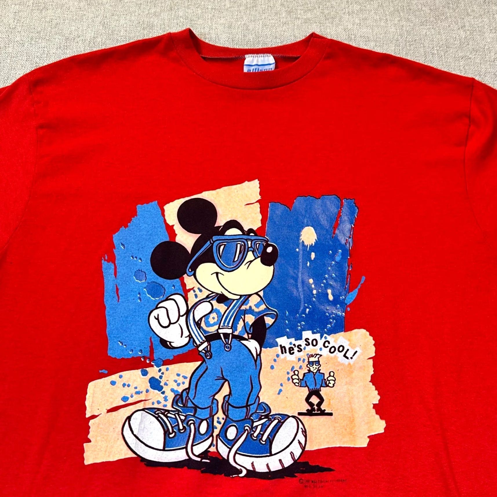 Vintage VINTAGE Allison Mickey Mouse XL Single Stitch T-Shirt Mens USA 90s 80s Disney Graphic Made in USA Size US XL / EU 56 / 4 - 6 Thumbnail