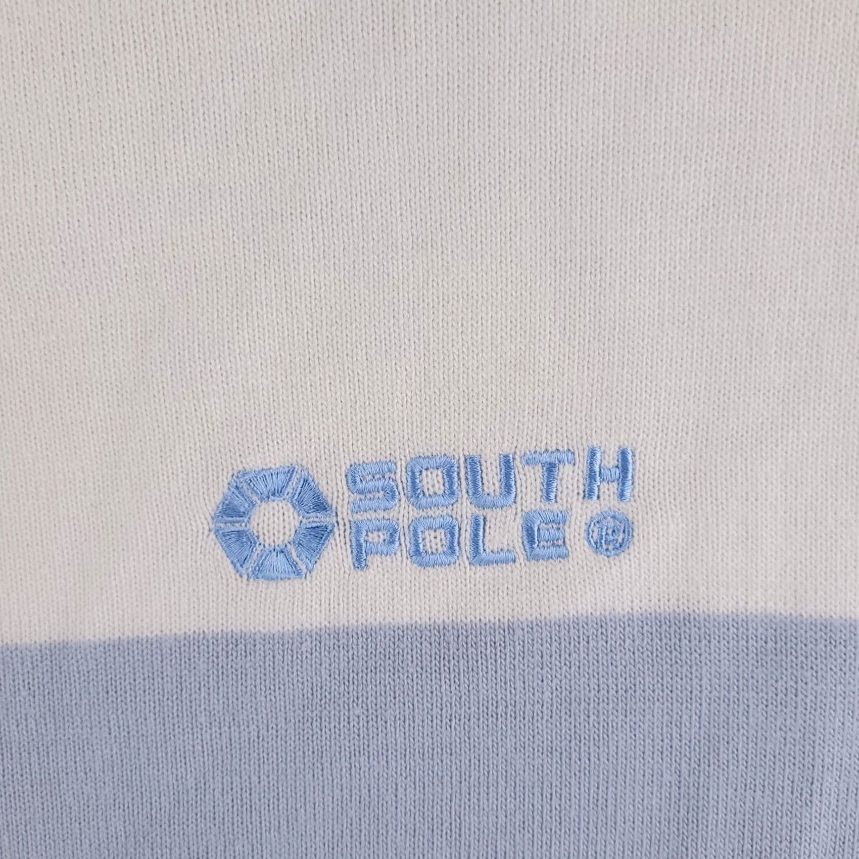 Southpole VINTAGE Southpole Sweater Mens 2XL Striped Short Sleeve Knit Retro Pullover Blue 90s Mens Size US XXL / EU 58 / 5 - 2 Thumbnail