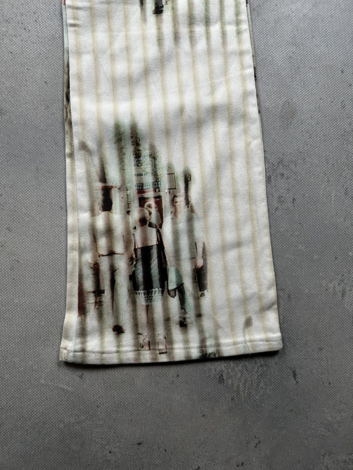 Vintage Franck Patrick Evelyn Print Pants Avant Garde Street Scene Size 30" / US 8 / IT 44 - 3 Thumbnail