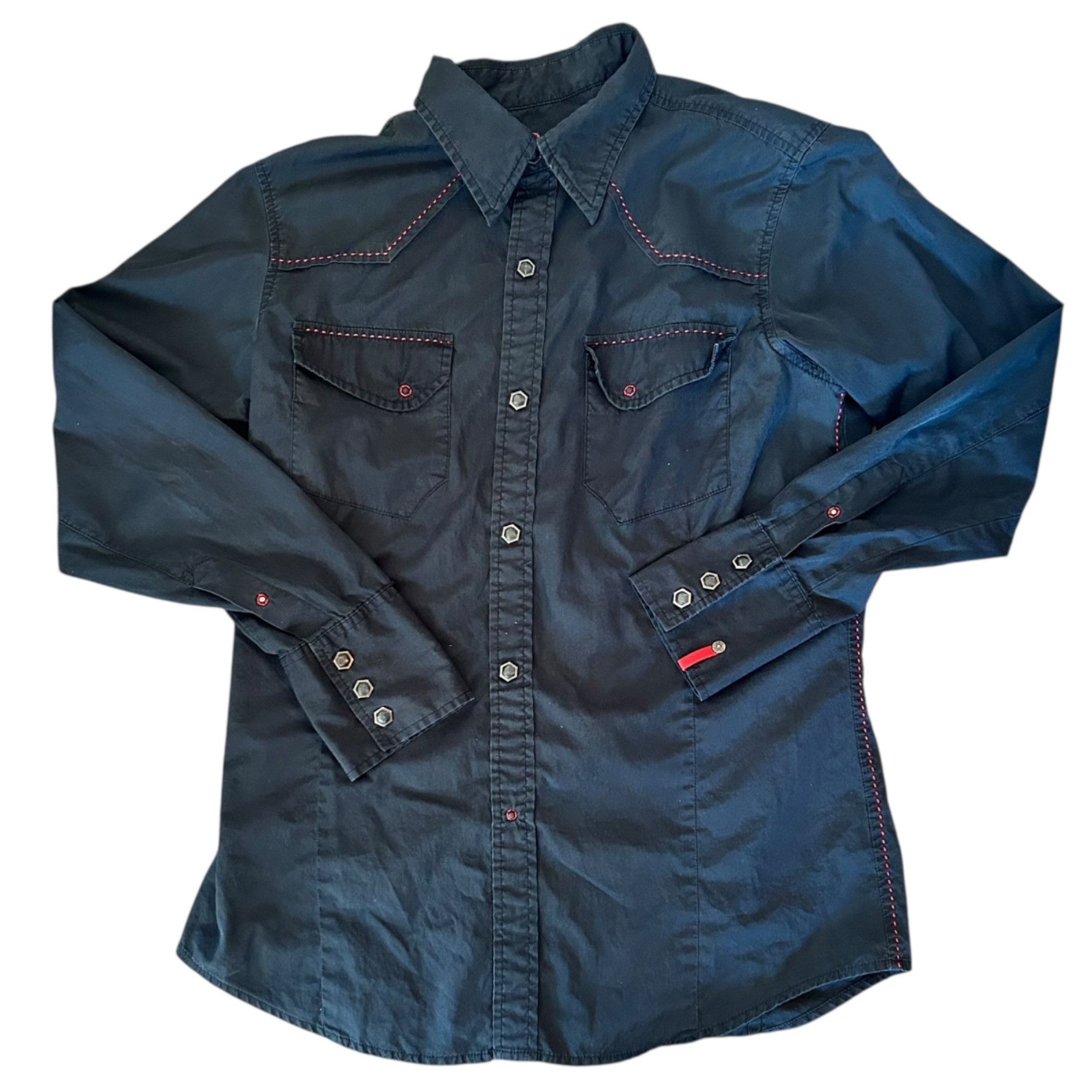 Levi's Vintage Clothing Vintage Redloop Levi's Black Western Button Up Shirt M Size US M / EU 48-50 / 2 - 1 Thumbnail