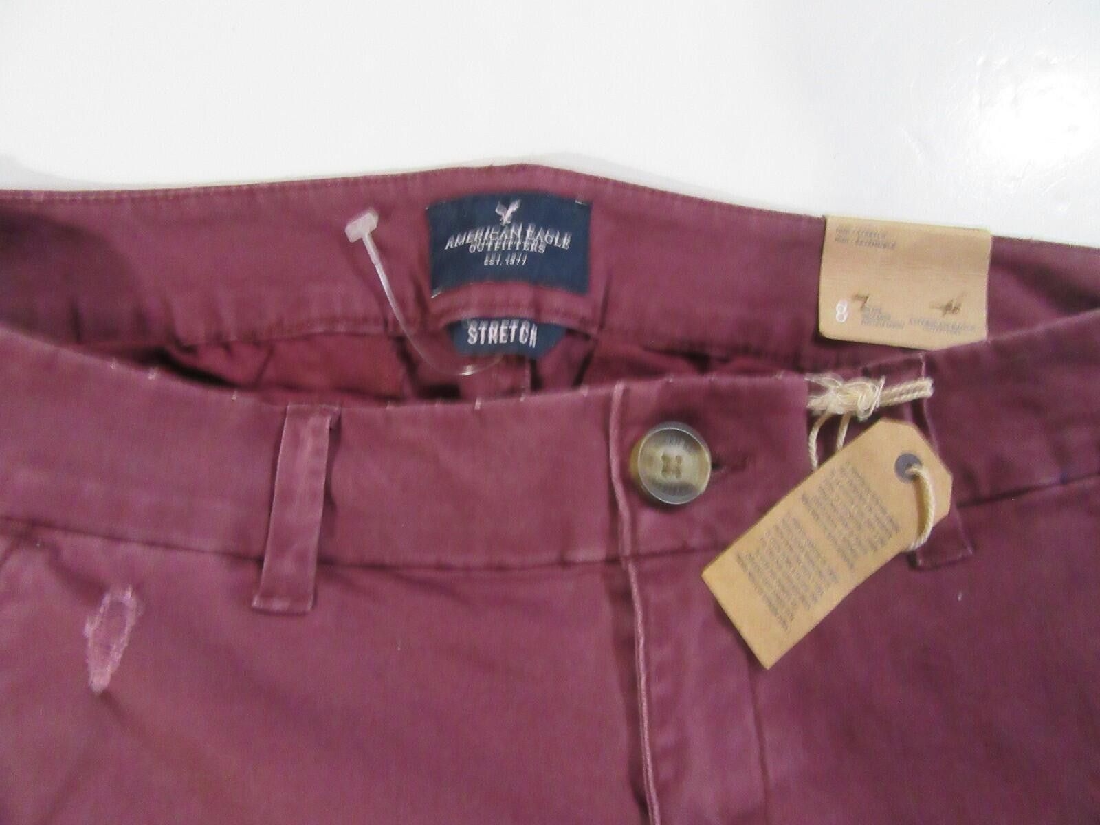 American Eagle Outfitters American Eagle Womens Midi Shorts Plum Size 8 Size 30" / US 8 / IT 44 - 3 Thumbnail