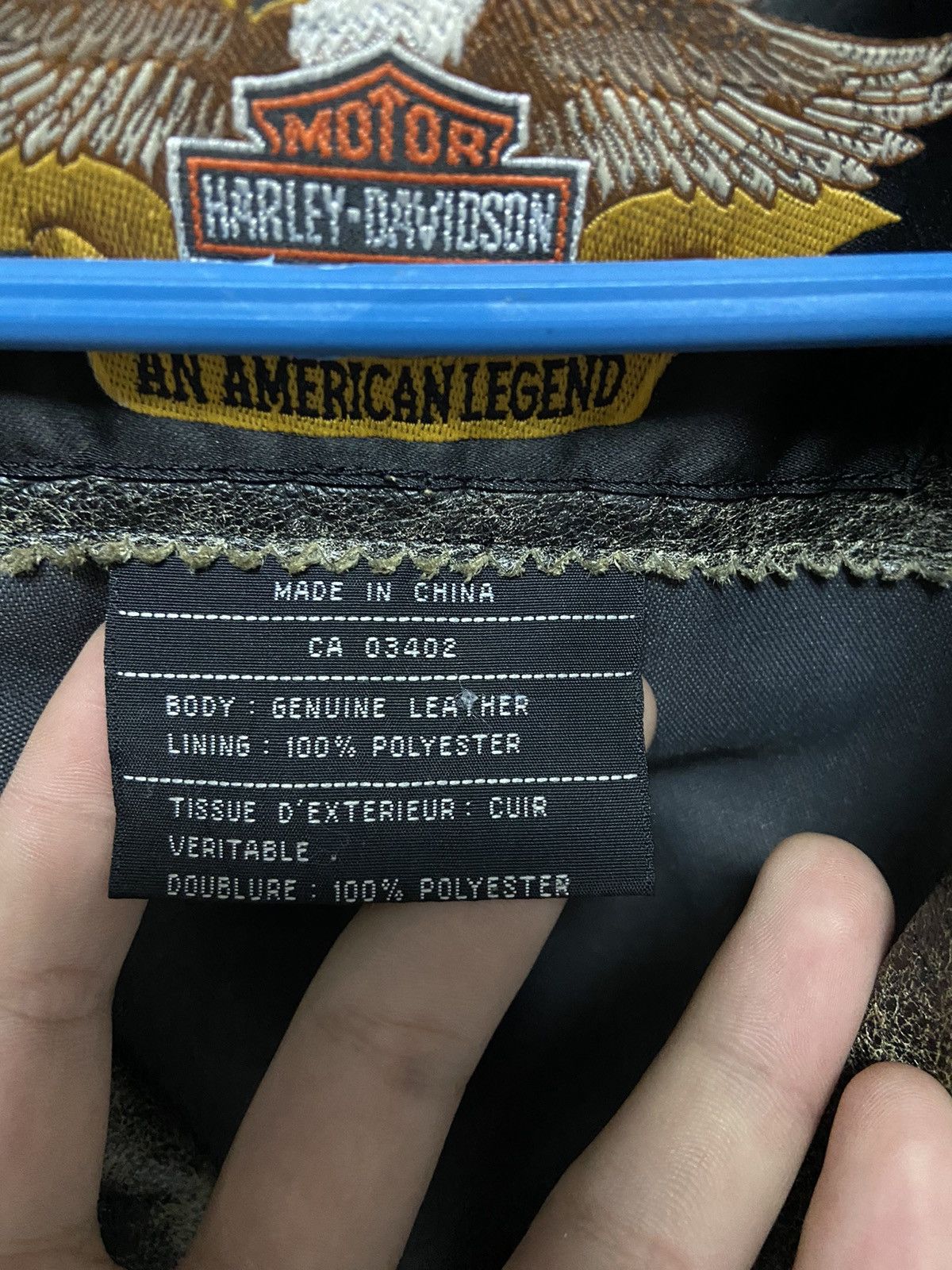 Harley Davidson × Vintage Harley Davidson genuine leather jacket racing big logo Size XXL / US 16-18 / IT 52-54 - 6 Thumbnail