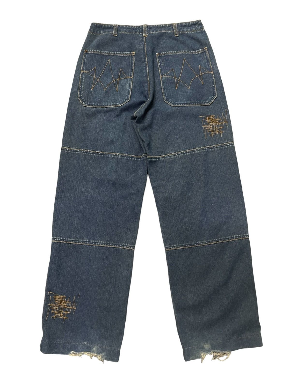 JNCO × Wu-Tang Clan Amore Puro Japan Double Knee Massive Baggy Craft Jeans Size US 30 / EU 46 - 2 Thumbnail