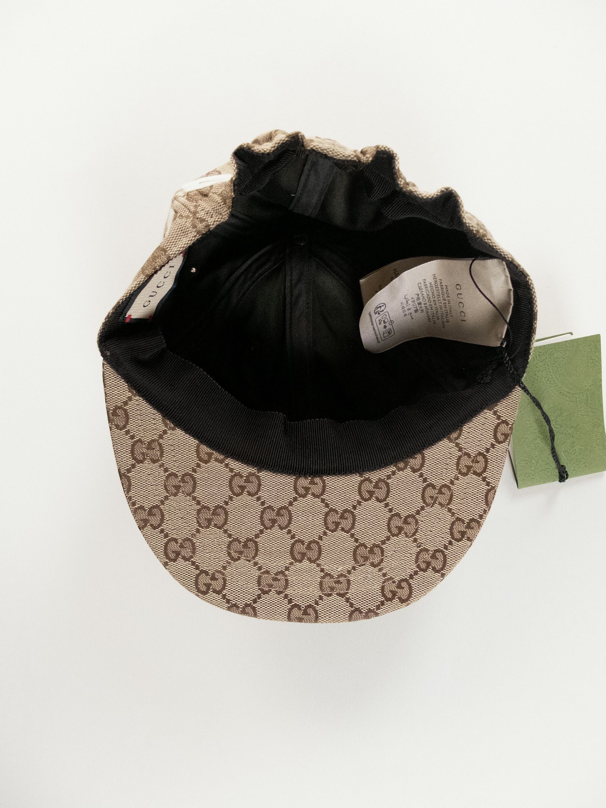 Gucci GUCCI beige GG Web logo canvas baseball cap Medium NWT Size ONE SIZE - 8 Thumbnail