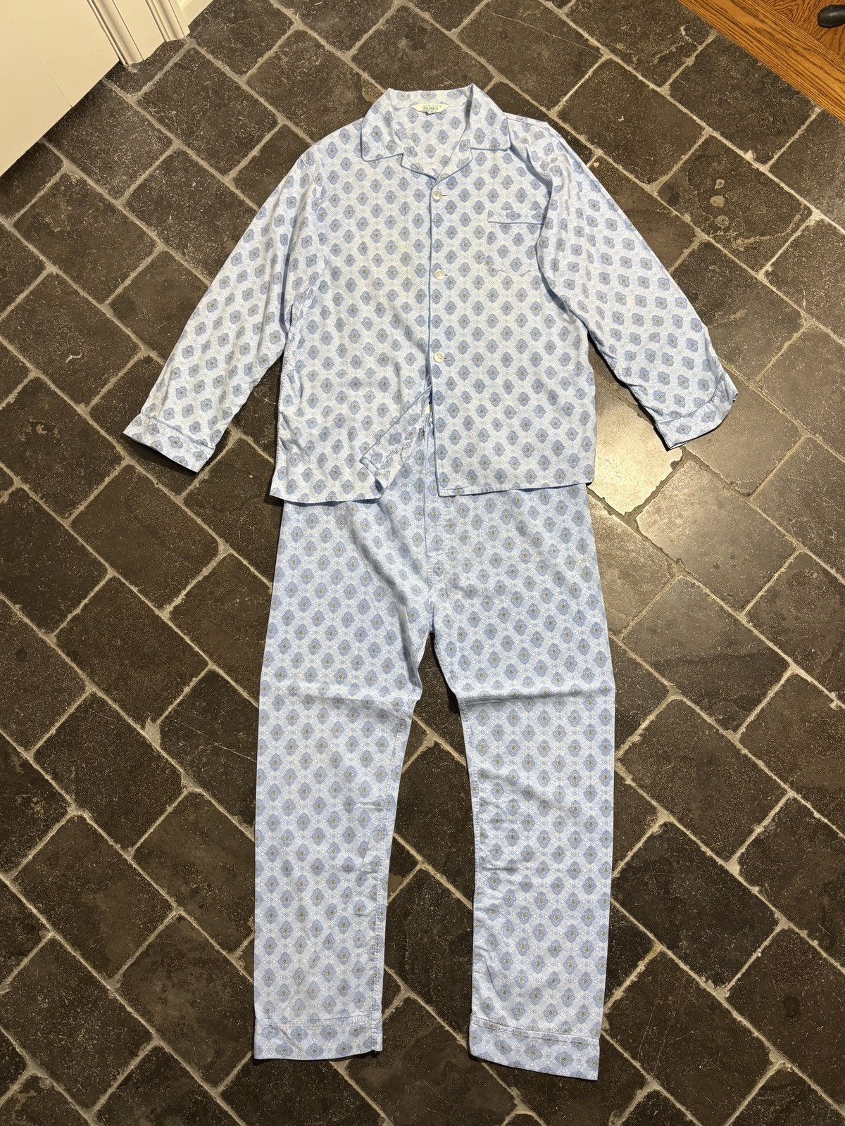 Vintage 1970s Pajama Set True Vintage Two Piece Sleep Suit Pants Top Size US 38 / EU 54 - 1 Thumbnail
