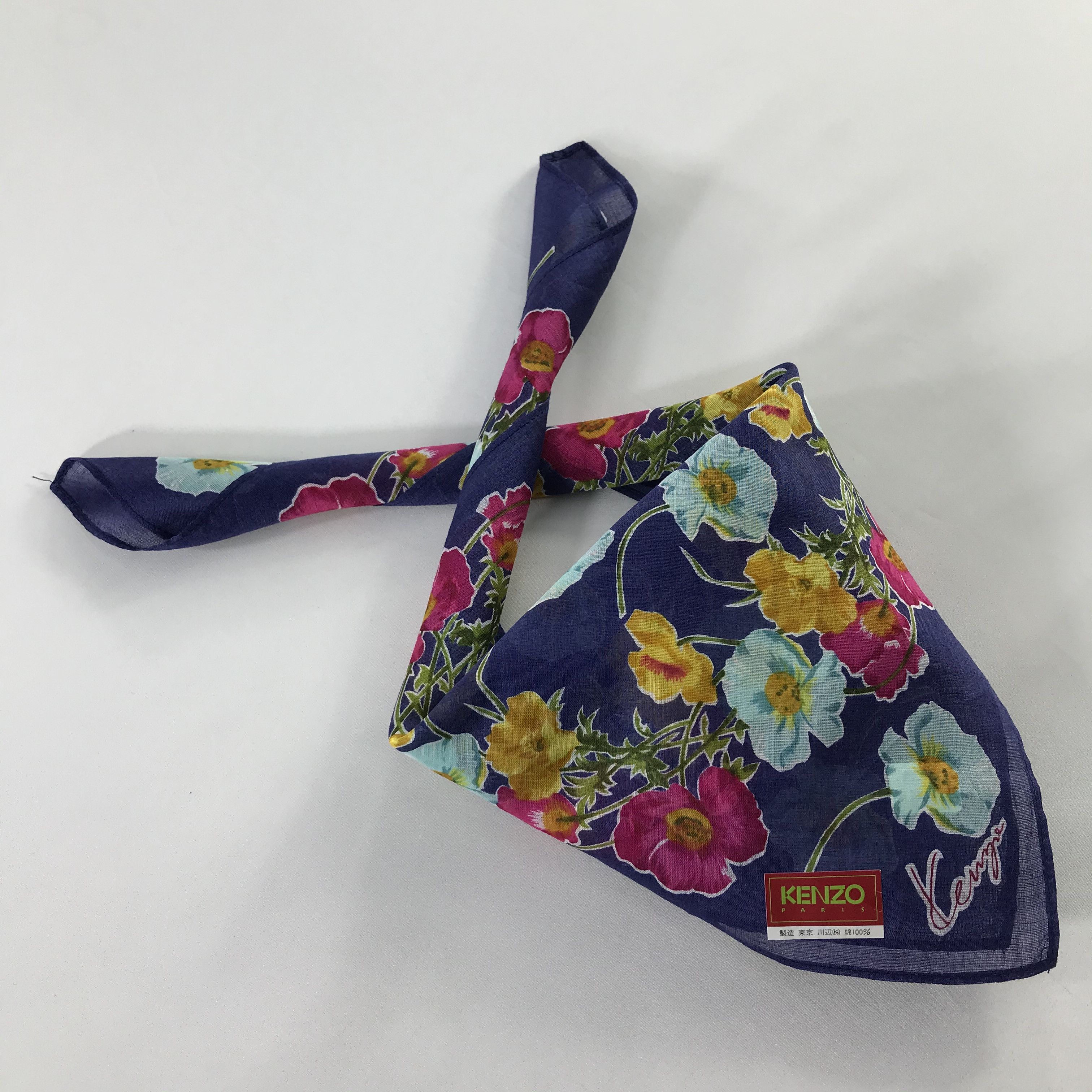 Kenzo × Vintage Kenzo Bandana / Handkerchief / Neckerchief - S394 Size ONE SIZE - 4 Thumbnail