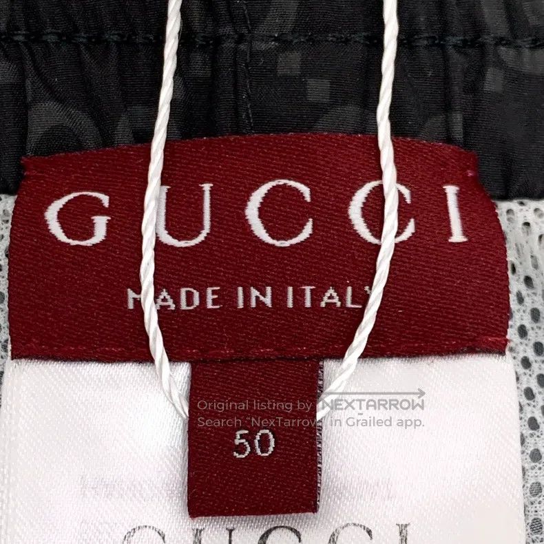 Gucci Gucci Black striped logo dark pattern full-print casual sh Size US 34 / EU 50 - 5 Thumbnail
