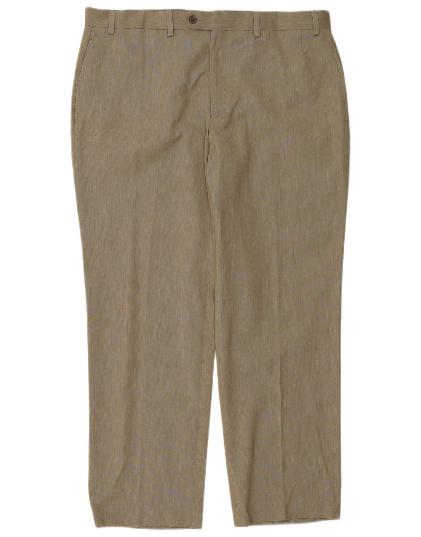 Ralph Lauren Mens Straight Suit Trousers W38 L30 Beige Polyester Size ONE SIZE - 1 Thumbnail