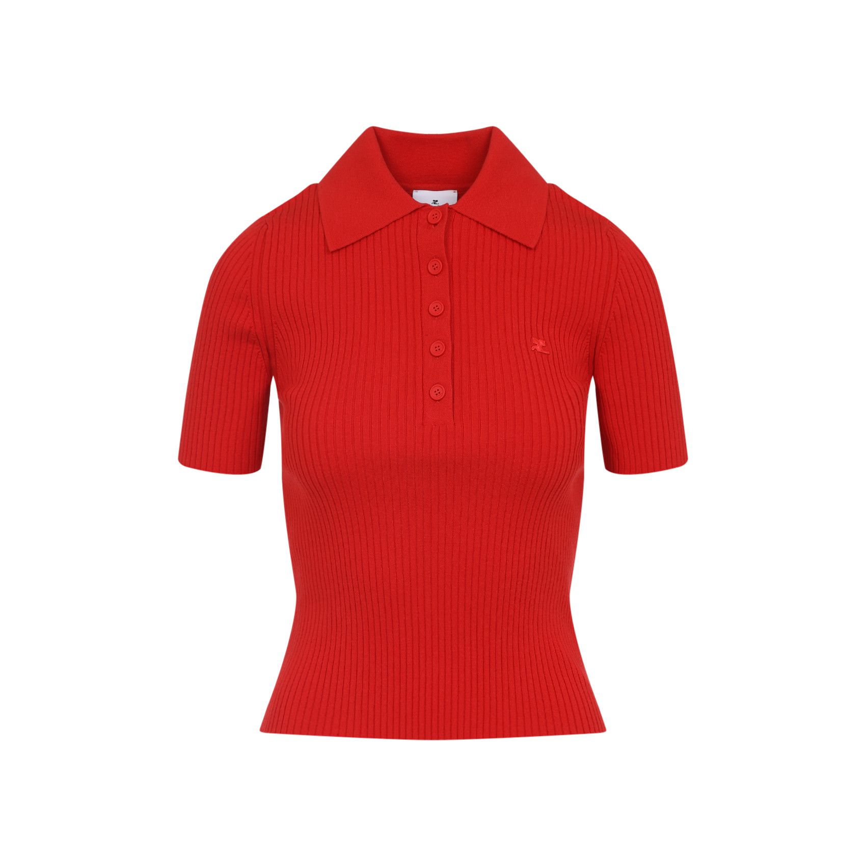 Tシャツ・カットソー COURREGES Woman Polo Shirt White 225JPO048JS0193 0001 Courreges COURREGES Women Polo Shirts 225JPO048JS0193 0001