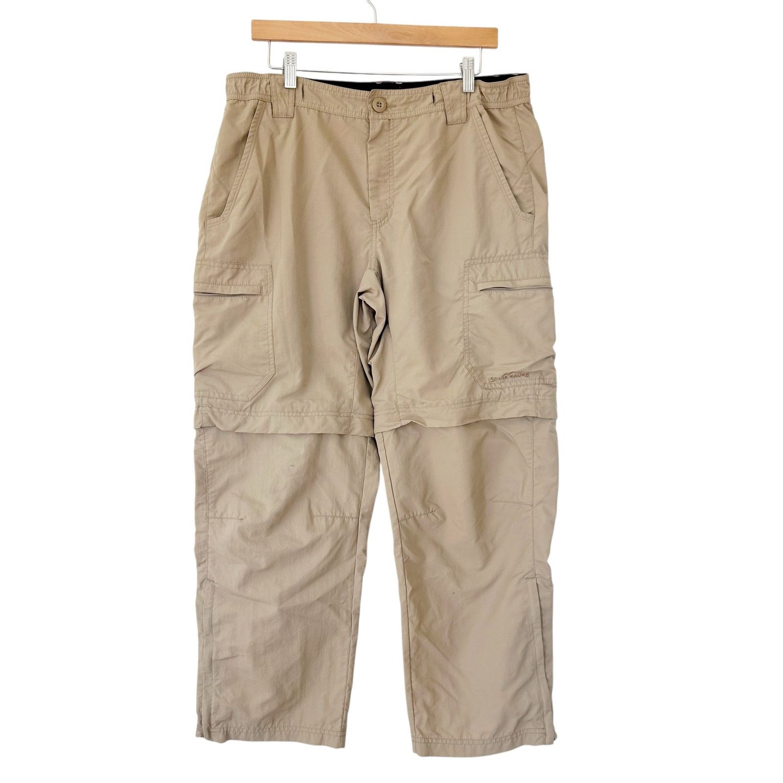 Eddie Bauer Eddie Bauer Tan Zip Off Hiking Pants Sz L Size US 34 / EU 50 - 1 Thumbnail