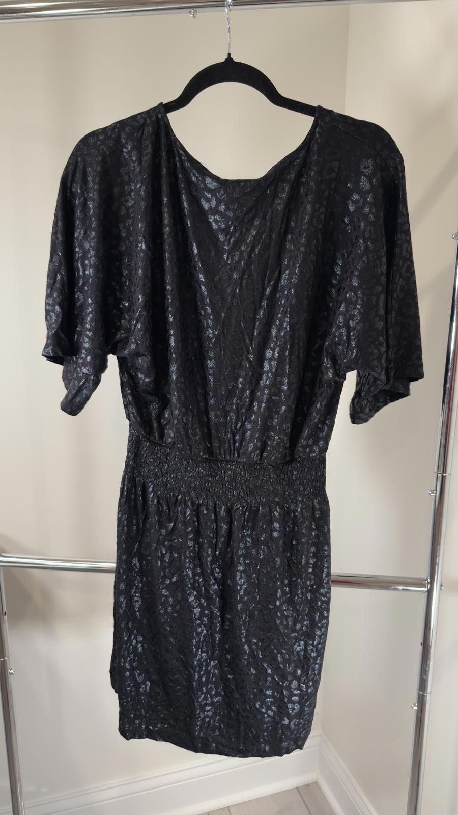 Elegant Black Short Sleeve Dress by White House Black Market