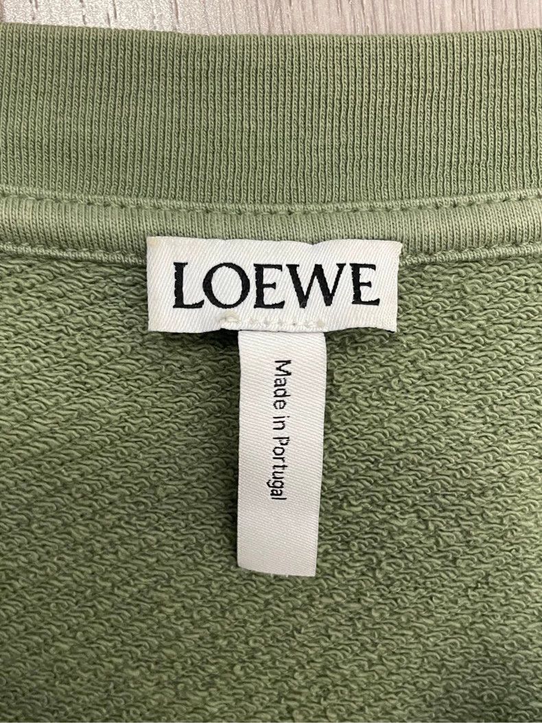 Loewe Loewe Grey-green embroidered orange Logo round neck sweate Size XL / US 12-14 / IT 48-50 - 5 Thumbnail